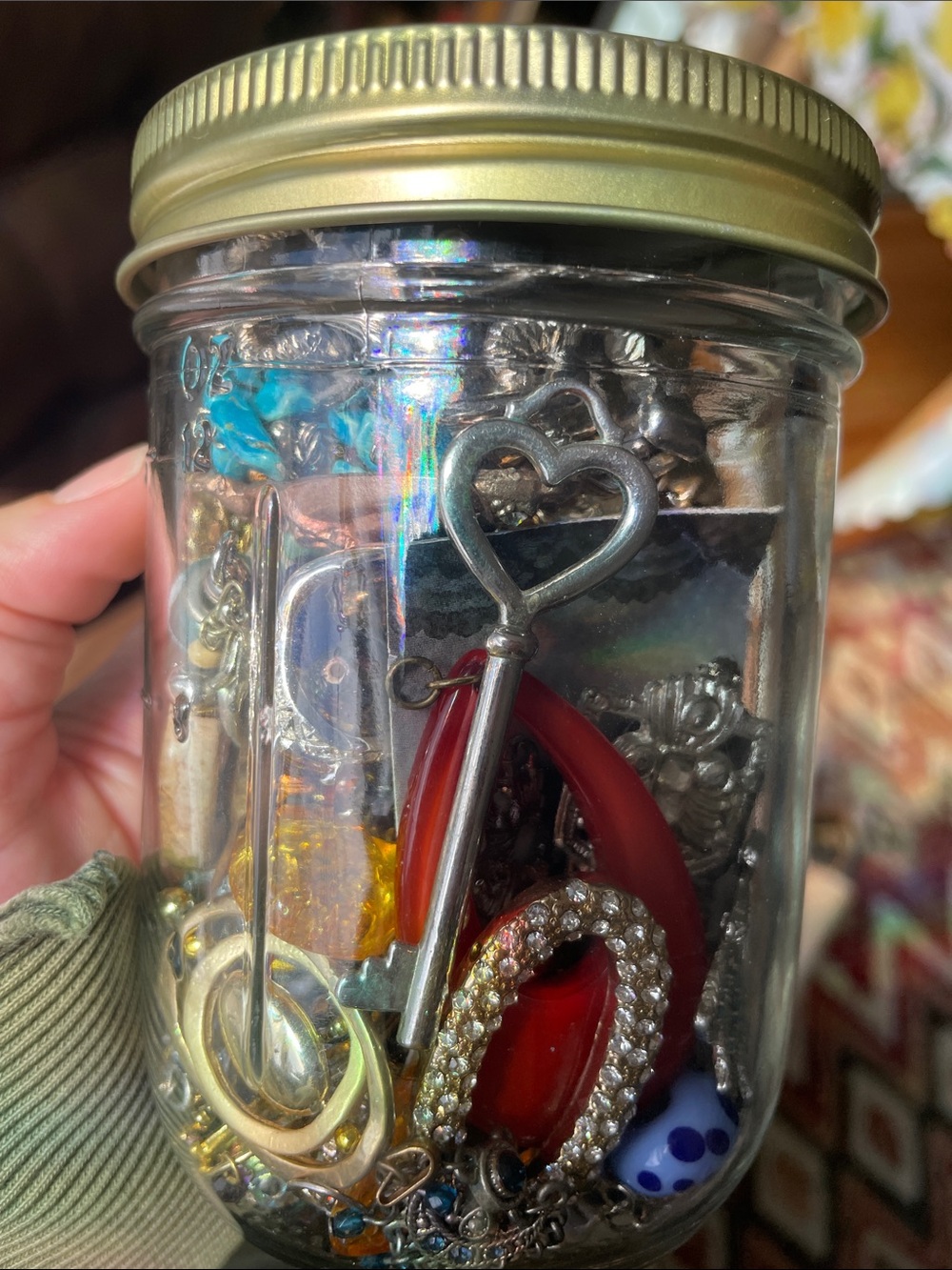 MYSTERY JAR FILED WITH JEWELRY FINDINGS